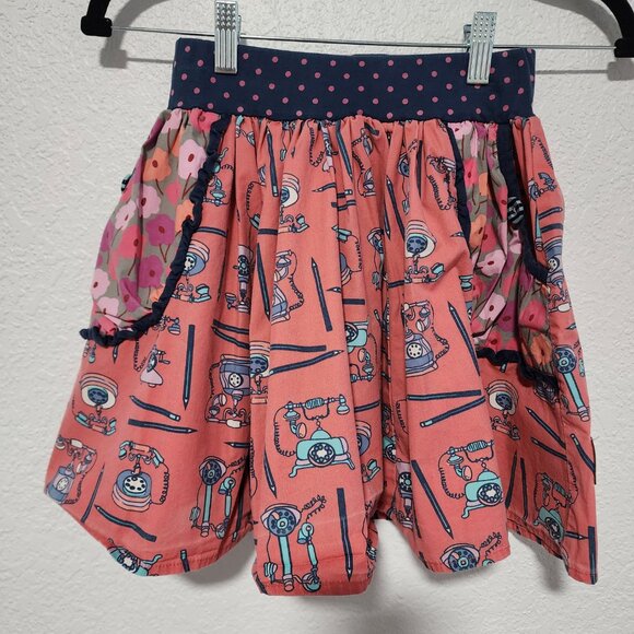 Lots of 2 Matilda Jane Telephone Novelty Fabric Pattern Skirt Joe's Jeans size10 - Picture 6 of 14